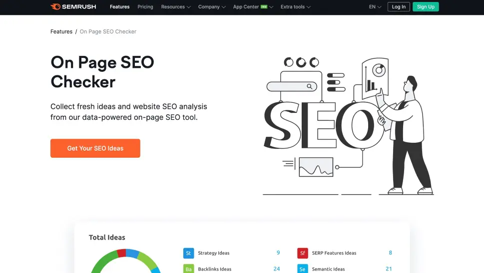 SEMRush의 페이지 SEO 검사기