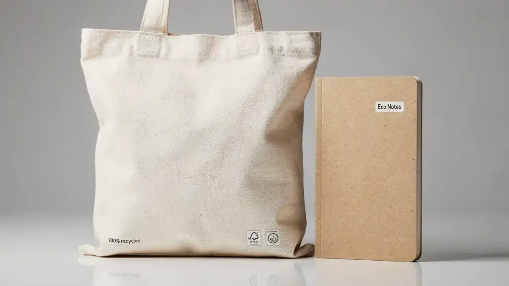 대나무, 코르크, 재생지 등 자연에서 온 검증된 소재로 제작하는 진짜 친환경 판촉물 라인업입니다.