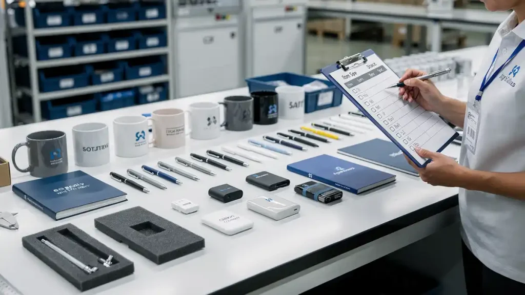 대량 생산 전, 전문 디자이너가 CI 가이드에 맞춰 인쇄 시안을 꼼꼼히 체크하는 과정입니다