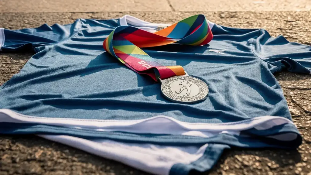 고품질 완주 메달과 기념 티셔츠 마라톤대회 판촉물 제작 사례